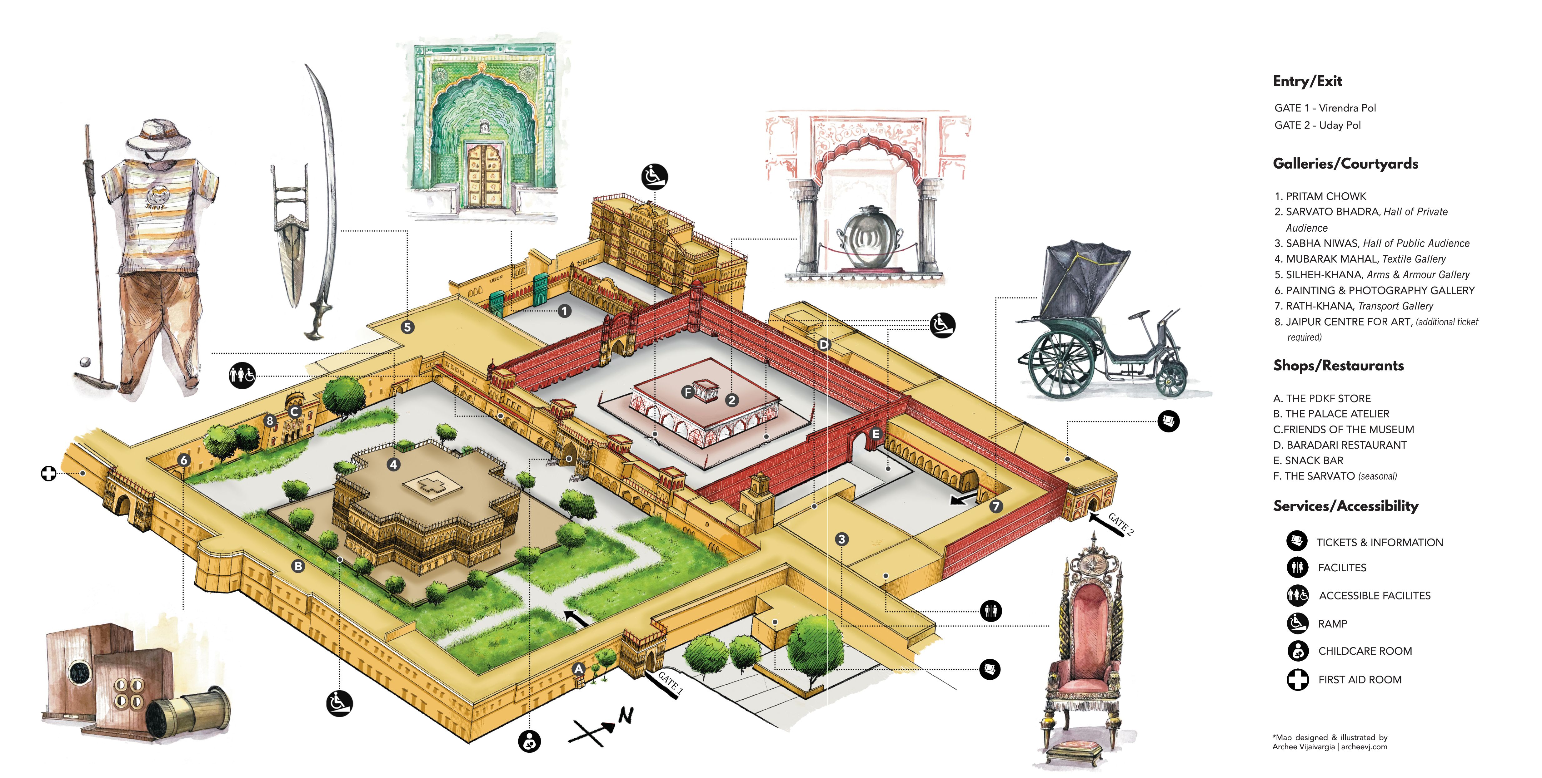 MAP OF THE CITY PALACE